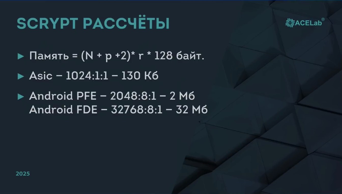 Слайд 10 — Особенности ускорения перебора паролей мобильных устройств