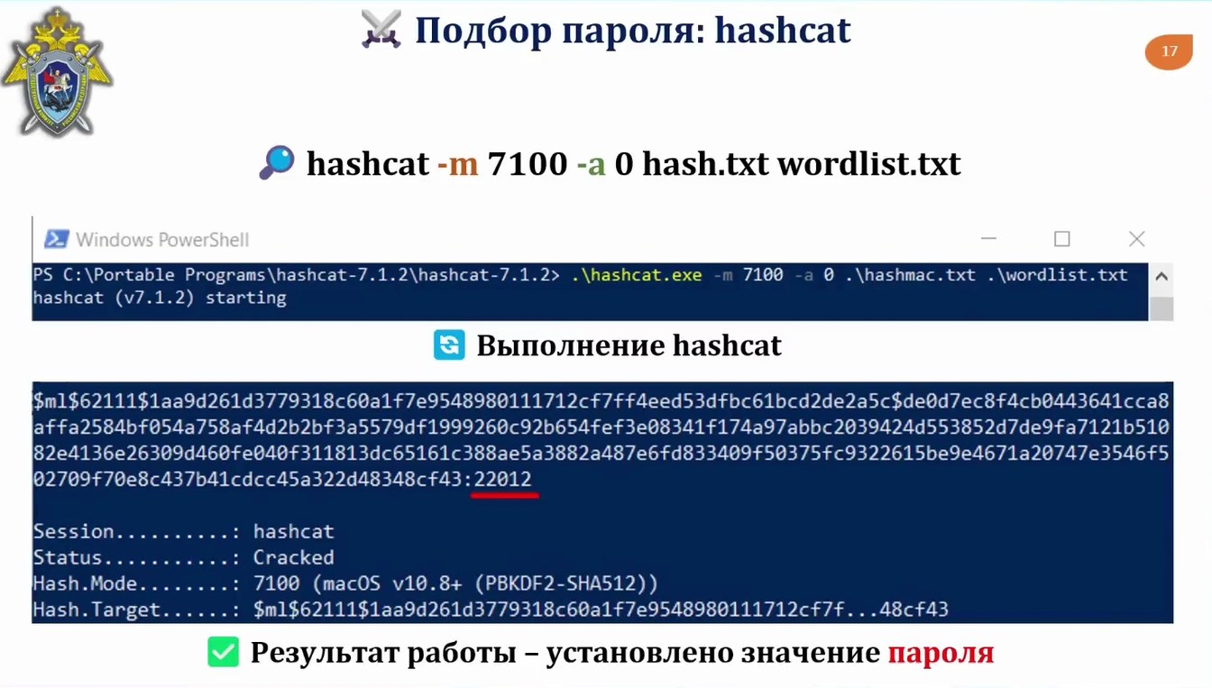 Слайд 18 — Возможности исследования информации методом динамического анализа в персональных компьютерах на базе macOS