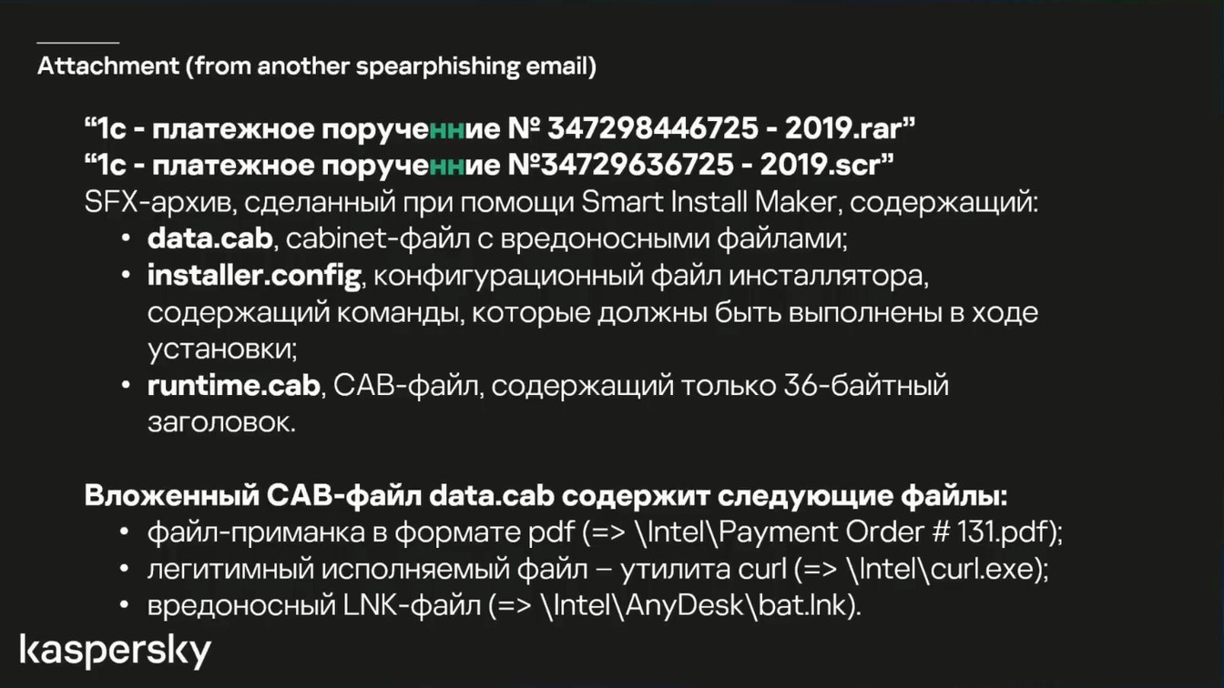 Слайд 7 — Librarian Likho — APT-группа, совмещающая кибершпионаж и финансовую мотивацию