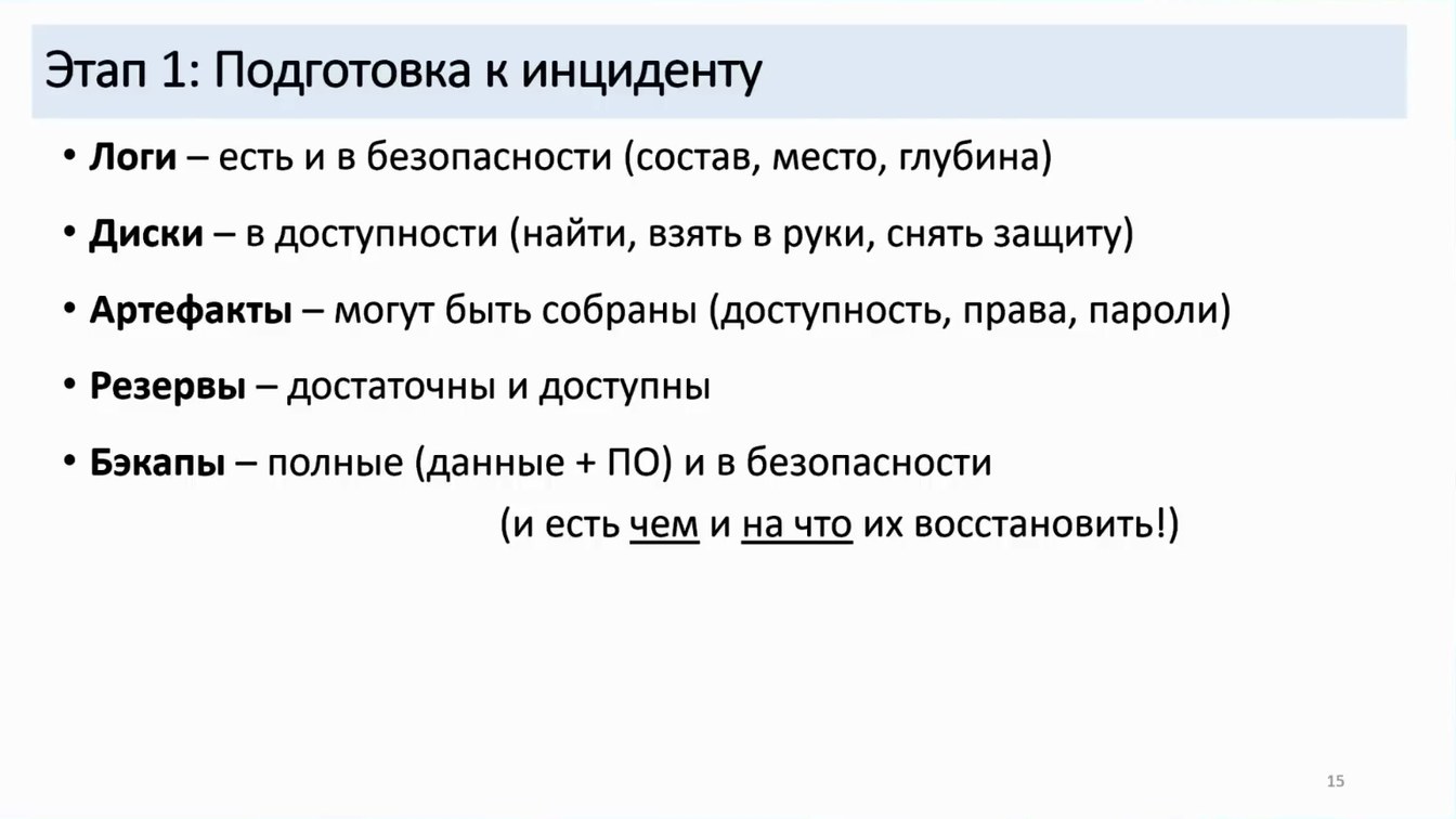 Слайд 15 — Как не довести до форензики и что делать, если этого не избежать